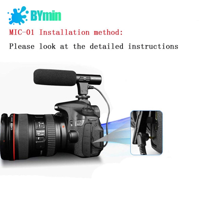 Micro thu âm kỹ thuật số 3.5mm cho d-slr camera Nikon / Canon / DV | BigBuy360 - bigbuy360.vn