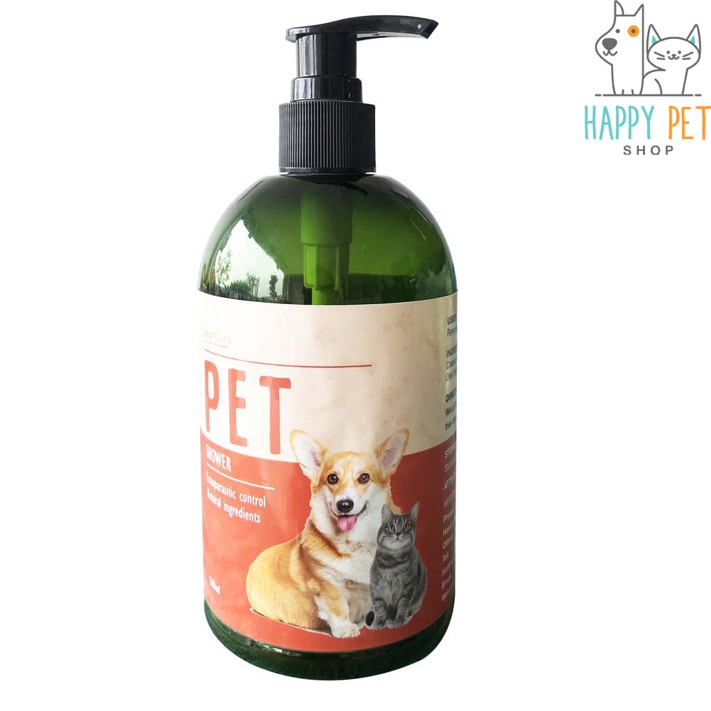 Sữa tắm trị ve rận bọ chét cho thú cưng - Chó Mèo dung tích 500ml Thương hiệu Việt Nam - Happpy Pet Shop