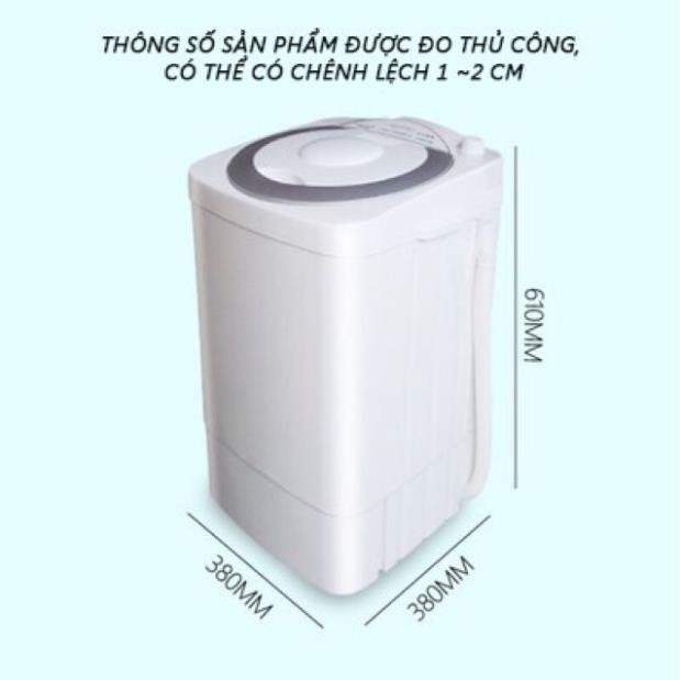 Máy giặt mini bán tự động cho nhà ít người và đồ em bé giặt tối đa 6,5kg