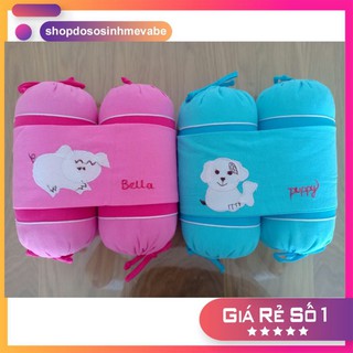 (Cho chọn màu) Bộ 2 gối chặn vỏ đậu (vỏ đỗ) Bella cho em bé sơ sinh
