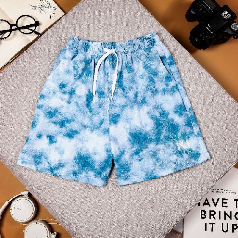 Quần short nữ bé gái MLB quần thun màu sắc hot trend loang tie size đại 25-60kg các mẹ có thể mặc cặp