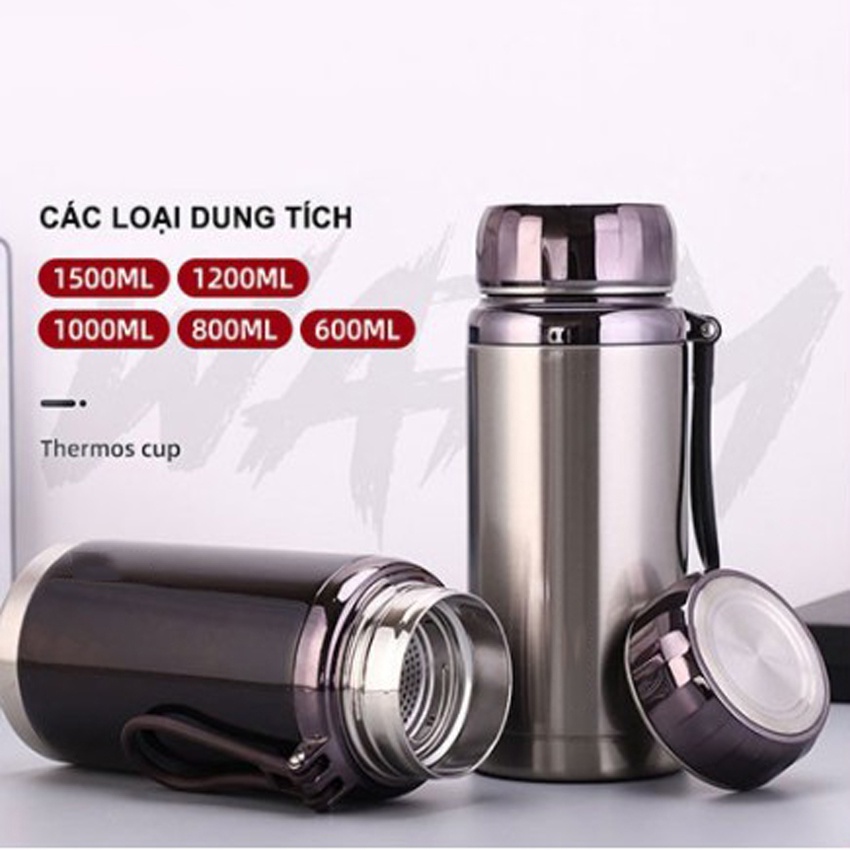 Bình giữ nhiệt Kim Cương dung tích 1L, 1L2, 1L5 chất liệu inox cao cấp bảo vệ sức khỏe, giữ nhiệt được 24h