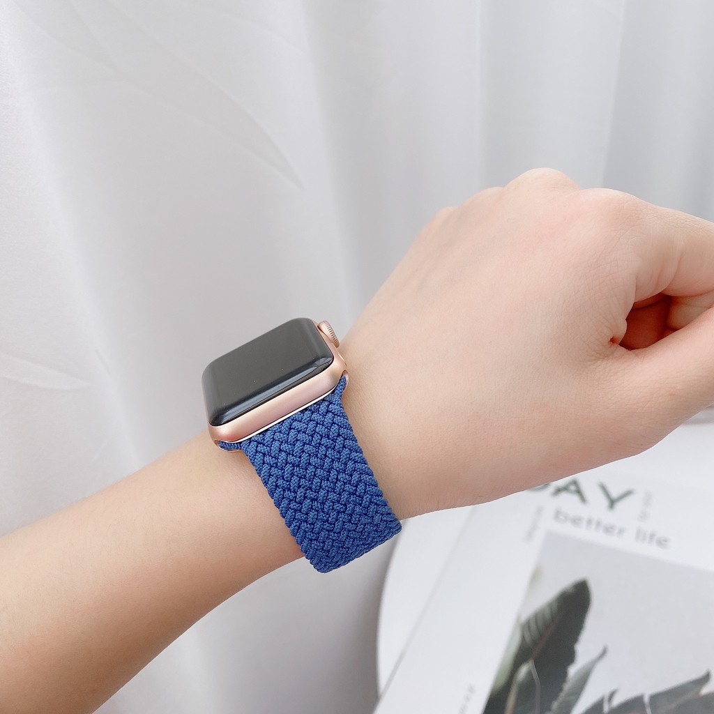 Dây Đeo Đồng Hồ Bằng Nylon 44mm 40mm 38mm 42mm Cho Iwatch Series 3 4 5 Se 6