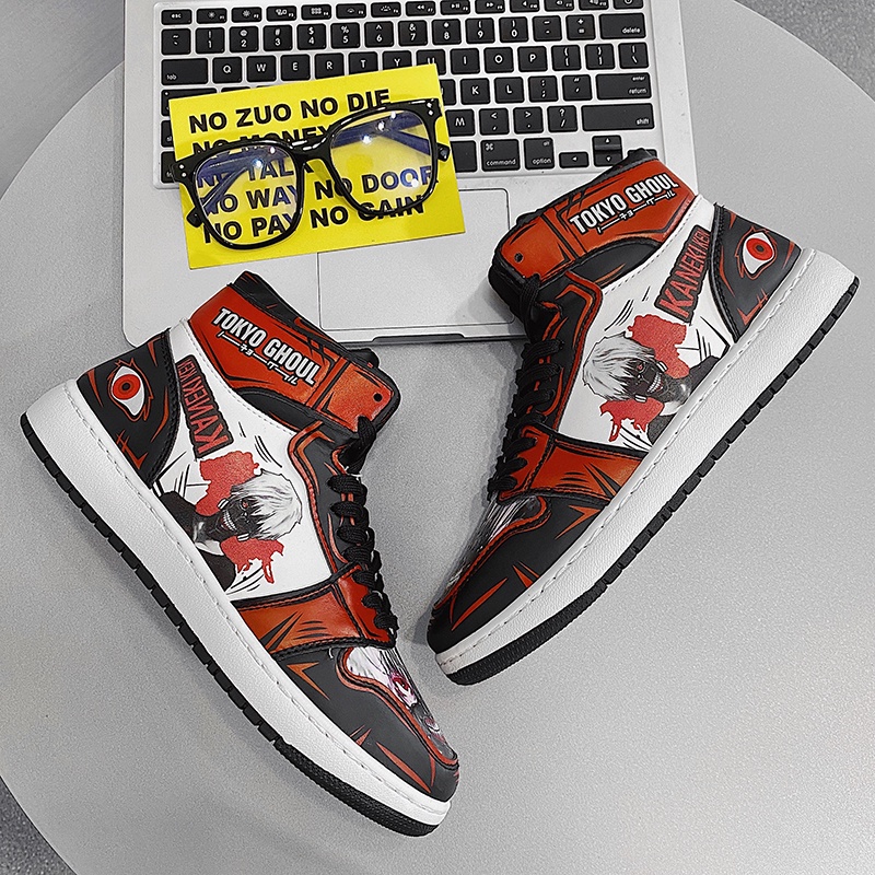 Giày sneaker cổ cao in hình ảnh anime Tokyo Ghoul thời trang dành cho nam và nữ