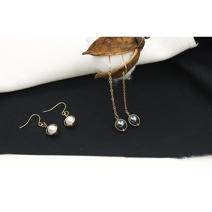 Bông tai viên ngọc thời trang vành tròn