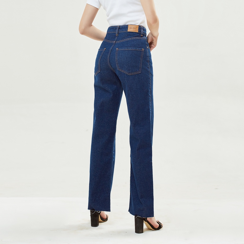 Quần jean nữ ống rộng lưng cao Aaa Jeans