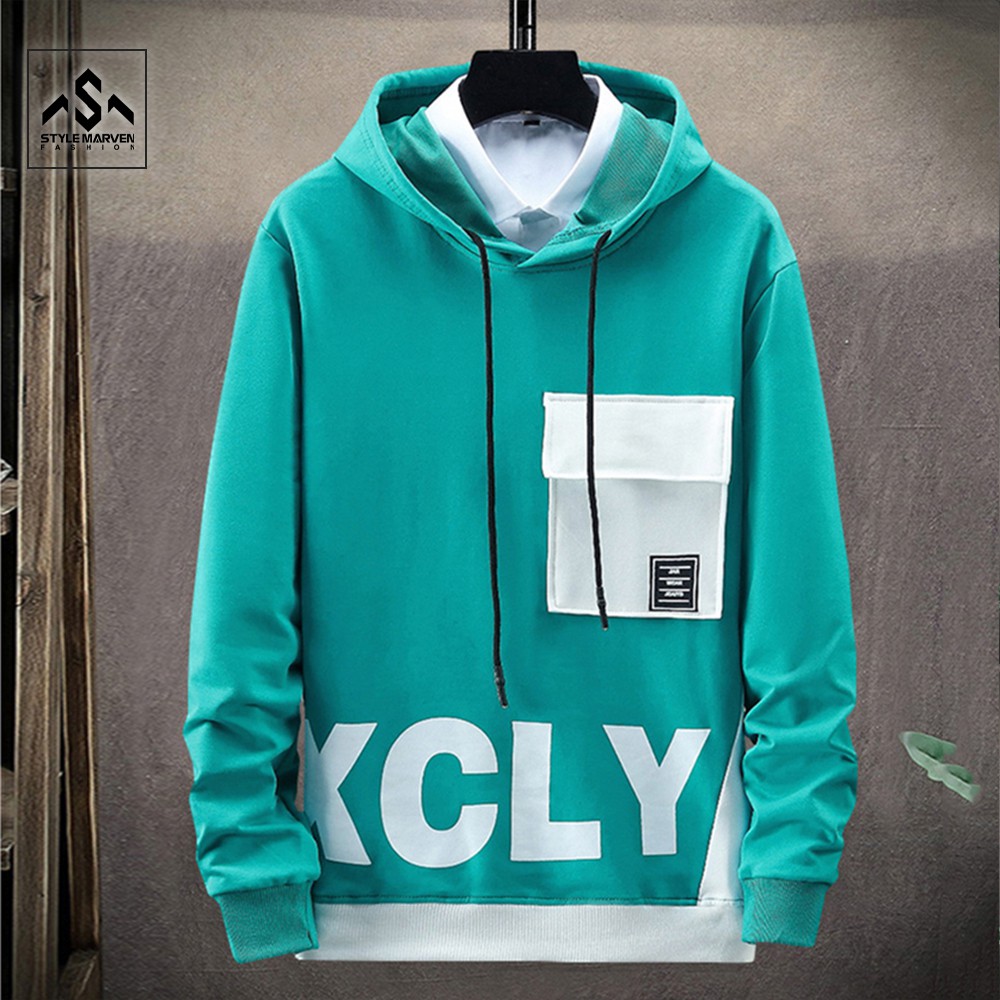 Hoodie nam thời trang thiết kế mũ trùm giữ ấm STYLE MARVEN áo nỉ KCLY phối túi trẻ trung - AO TOP NAM 90000187