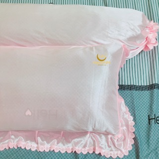 Vỏ áo gối thun trơn hồng