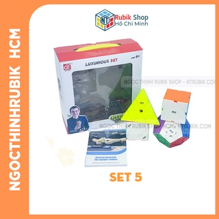 Combo Rubik Qiyi/ Set 5 Qiyi - Combo 4 Rubik (Qiming -Pyraminx,Qicheng -Skewb,Qiheng S-Megaminx,Ivy cube)