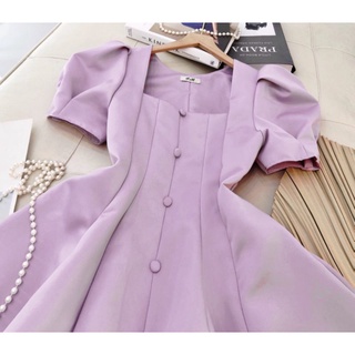 Đầm xoè tay phồng