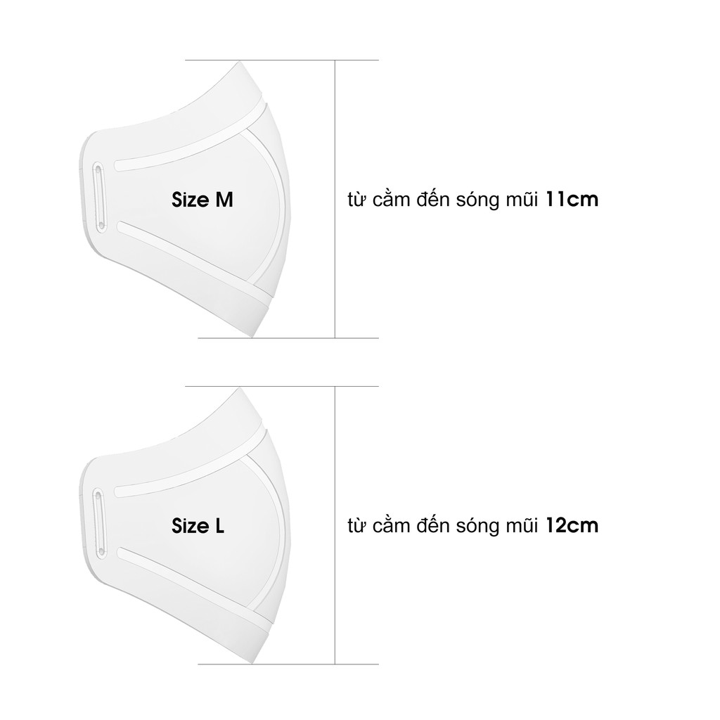 Khẩu trang nhựa đa năng 1Care Pro lọc bụi mịn PM5.0, kháng nước chống nắng 100%. Khẩu trang nhựa màu xanh pastel | BigBuy360 - bigbuy360.vn