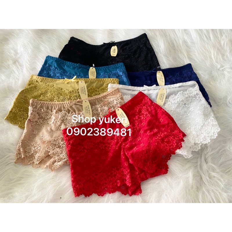 ♥️ Shop Uy Tín ♥️Q5436.Quần bảo hộ nữ. Quần Lót Nữ Mặc Trong Váy Dạng Đùi Ren  Dày Dặn Êm