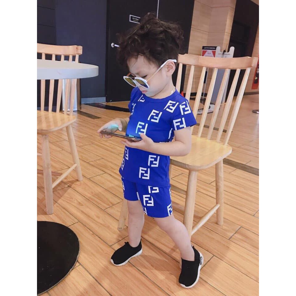Bộ Hè Bé Trai Chất Cotton Cực Mát Và Mềm Hình FF Thể Thao 7-17kg