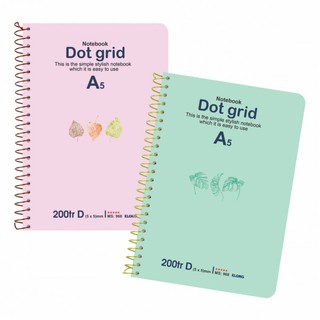 Sổ lò xo đơn ruột chấm dot grid a5 - 200 trang; ms 968