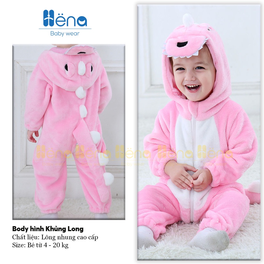 Bộ Body Hình Thú - Body lông cho bé CAO CẤP bé từ 4-17kg - Dolakids