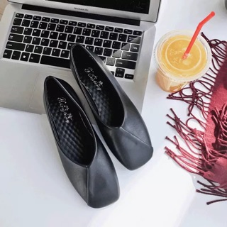 [ORDER] - Giày mũi vuông vạt chéo