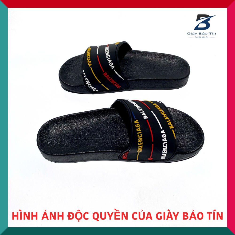 Dép lê nam, dép Balenciaga , quai dép họa tiết in nổi, đế cao su đúc, nhẹ nhàng, êm ái BL 579