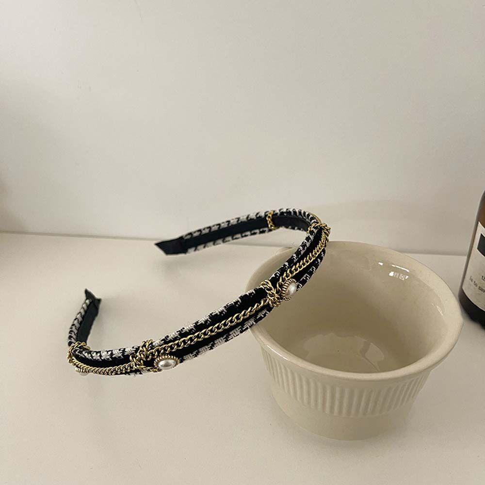 VANES1 Băng đô cài tóc rửa mặt Đính Ngọc Trai Thời Trang Dành Cho Nữ