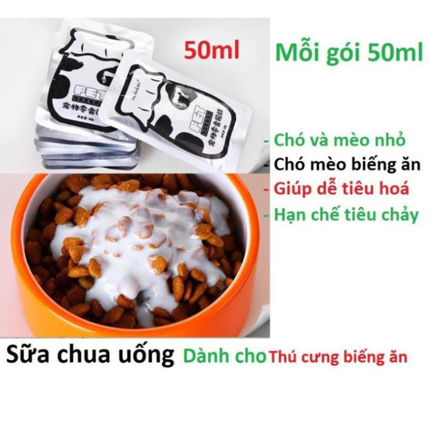 (2 loại) Sữa bột &amp; Sữa chua uống thú cưng