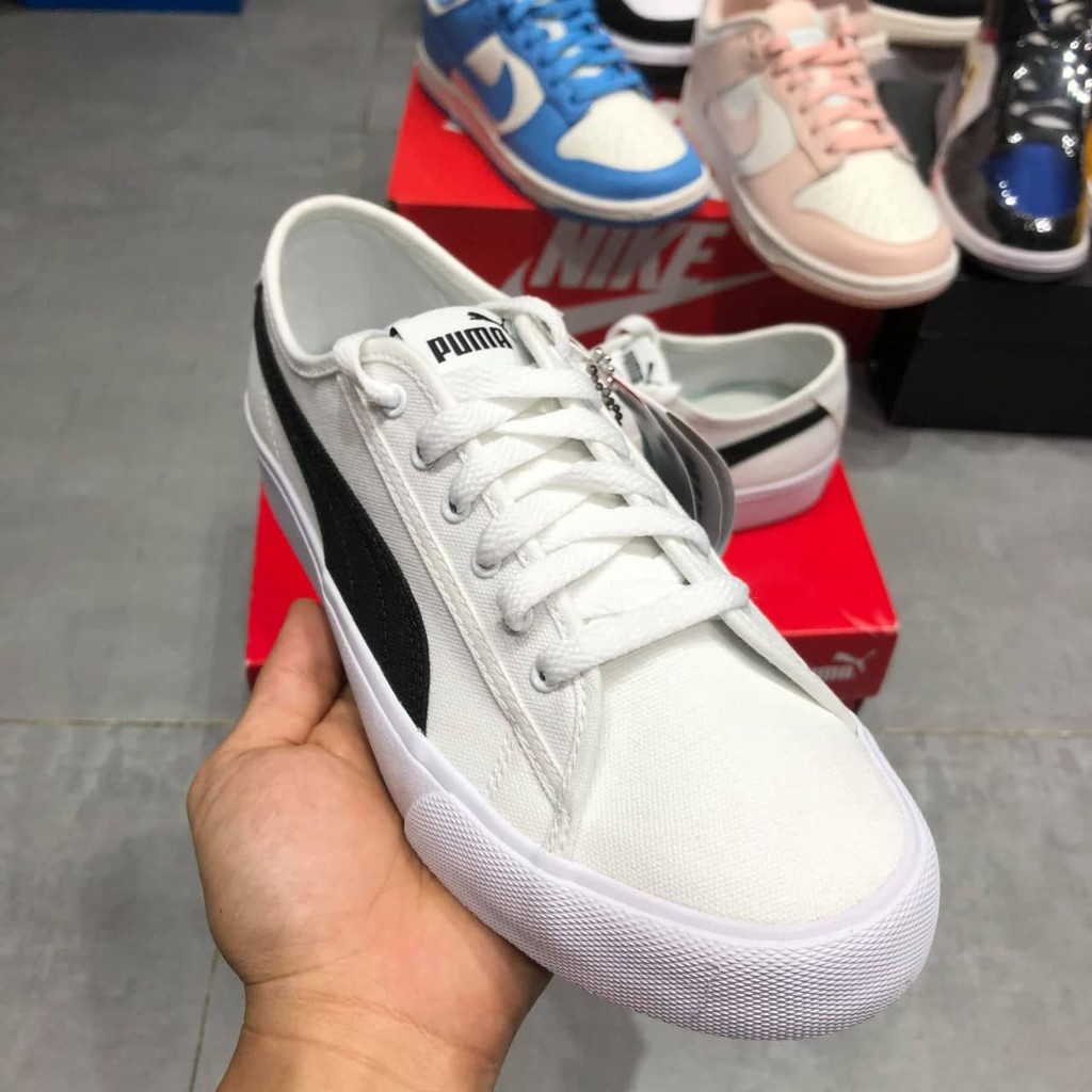 Giày Puma Bari CV - 37436202 - Trắng sọc Đen - KH