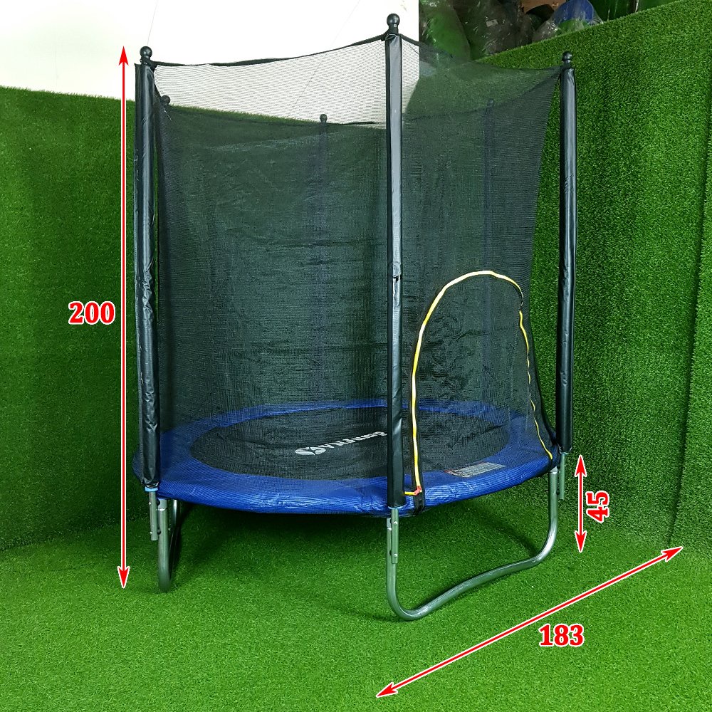 Bạt nhún VNJump, nhà nhún lò xo trampoline đường kính 183cm PL1902-183