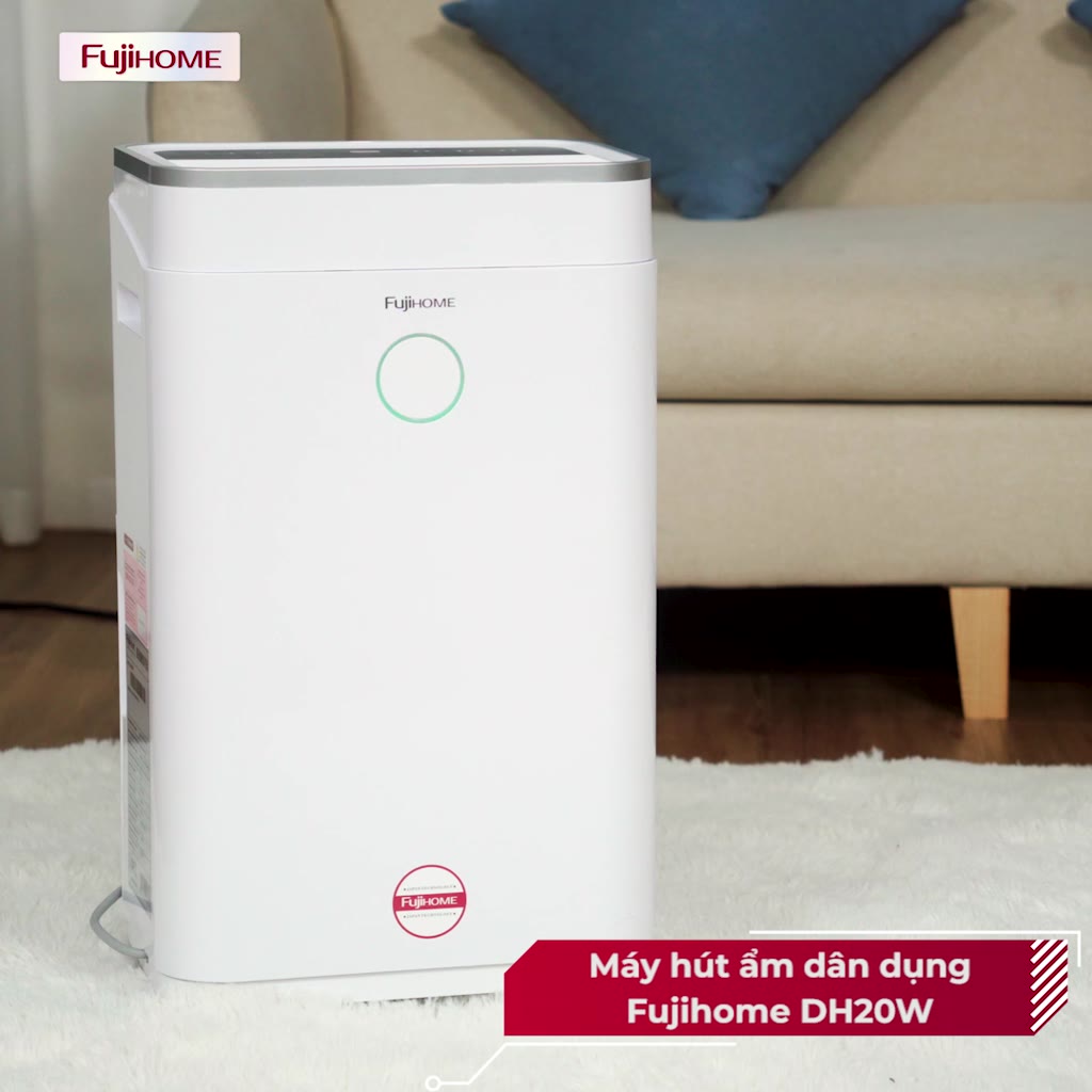Máy hút ẩm bằng máy nén Nhập Khẩu FUJIHOME 10 - 60L/ngày, lọc không Wifi 50m2, công nghiệp phòng ngủ | BigBuy360 - bigbuy360.vn
