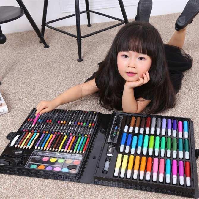 Quà trung thu bộ hộp màu 150 chi tiết cho bé tô vẽ thỏa thích - ảnh sản phẩm 4