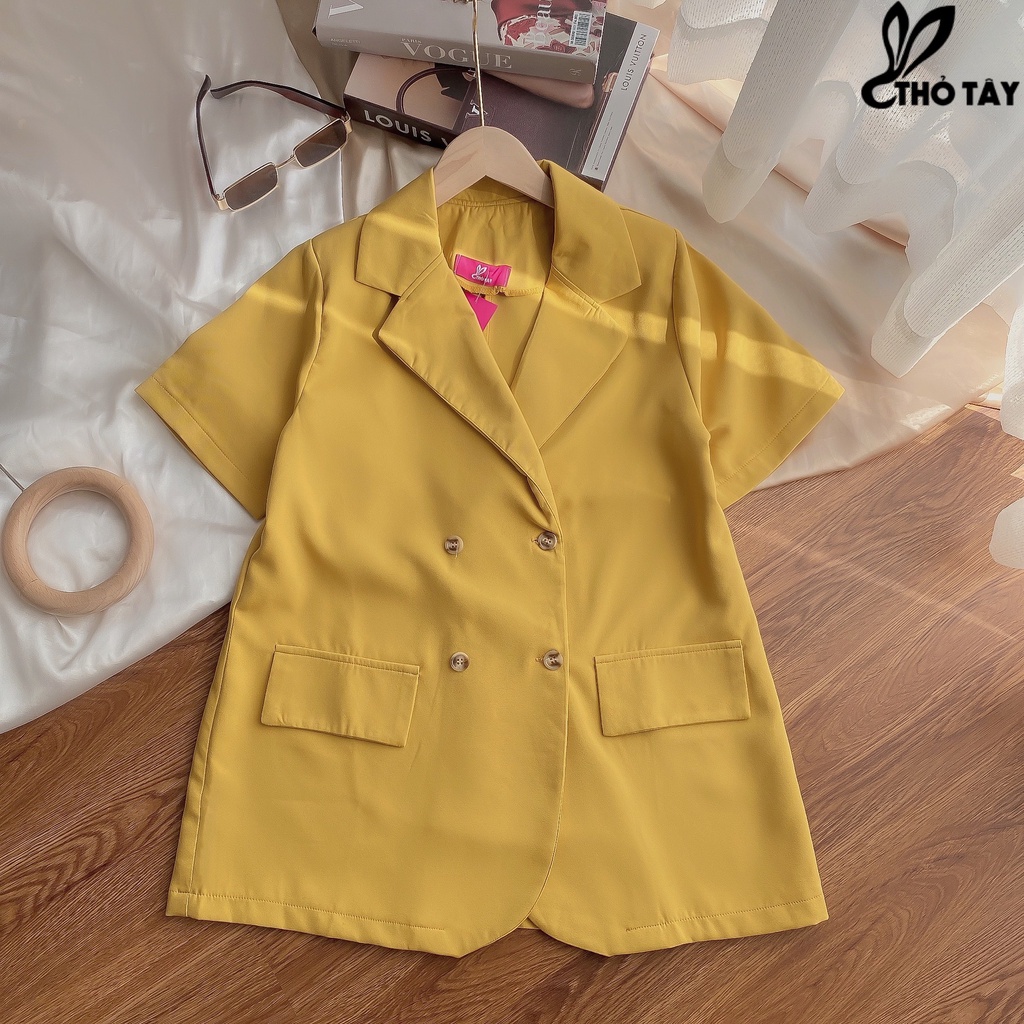 Áo khoác vest ngắn tay THỎ TÂY A385CX76 | BigBuy360 - bigbuy360.vn