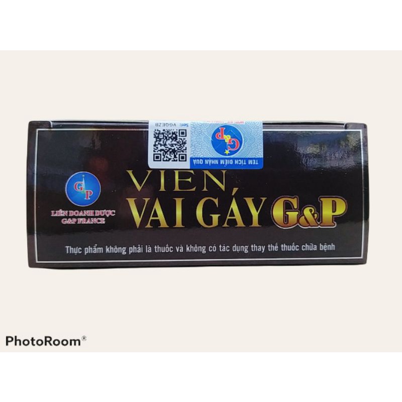 Viên vai gáy GP G&P HỖ TRỢ GIẢM THOÁI HÓA ĐỐT SỐNG CỔ, CỘT SỐNG, GIÚP HOẠT HUYẾT, HẾT ĐAU MỎI VA