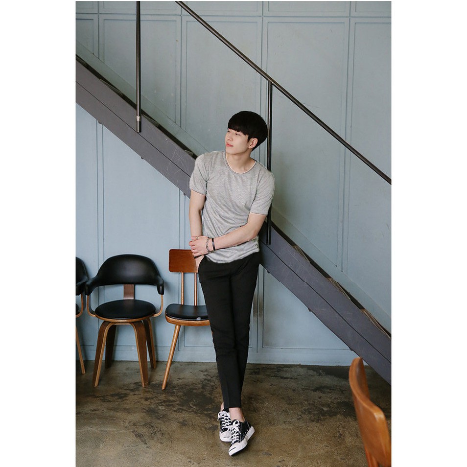 Áo Thun Longtee lai Bầu basic xám