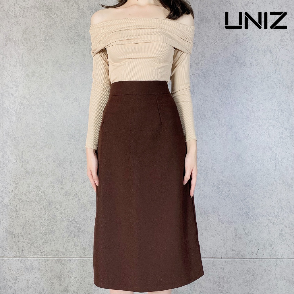 Chân Váy Midi Dáng Dài Xẻ Sau cv809 UNIZ