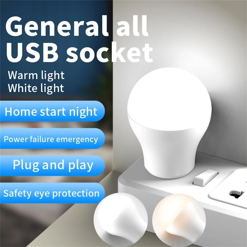 Set 2 Đèn LED USB Không Dây Thân Thiện Với Môi Trường Ánh Sáng Trắng Ấm Bảo Vệ Mắt Dùng Trong Nhà/Đi Cắm Trại/ Đọc Sách