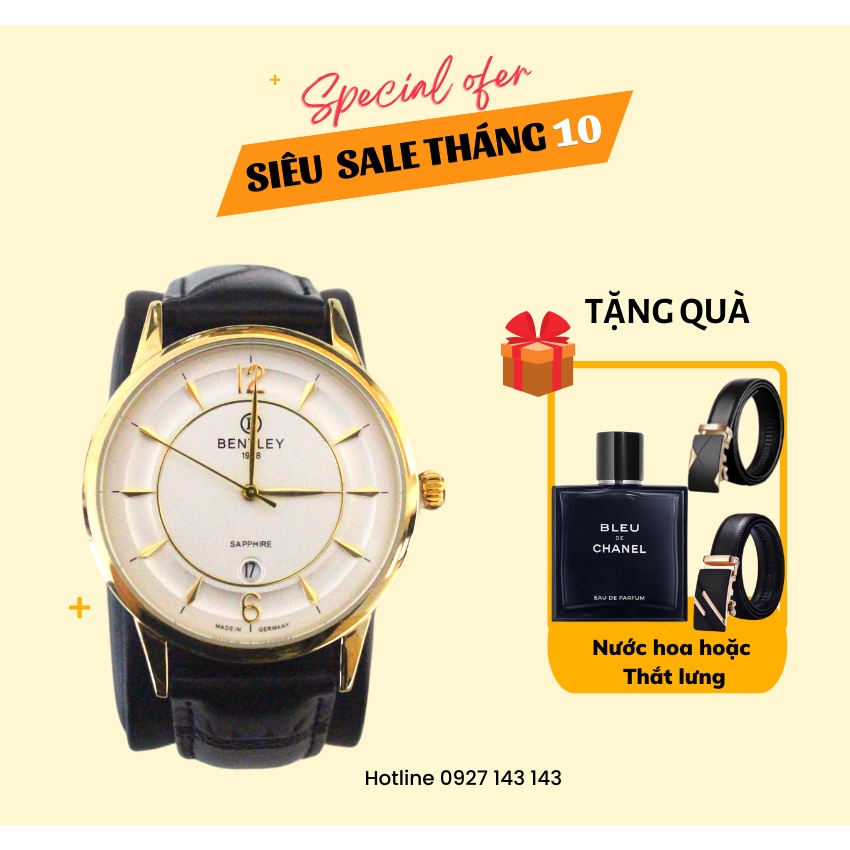Đồng hồ nam dây da BL001 Cao Cấp Mặt Kính Cường Lực Chống Nước