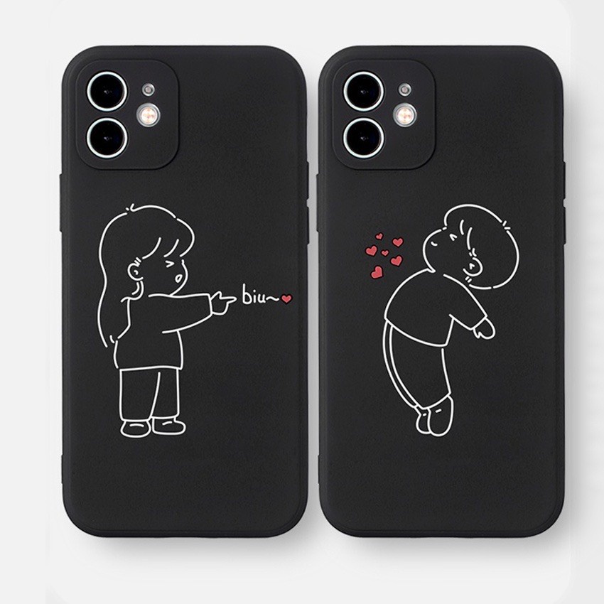 Ốp Lưng Iphone Dẻo Cạnh Vuông,bảo Vệ Camera Cặp Đôi Dễ Thương 7Plus,8plus,x,xs,xsmax,11,11promax,12,12promax,13,13promax