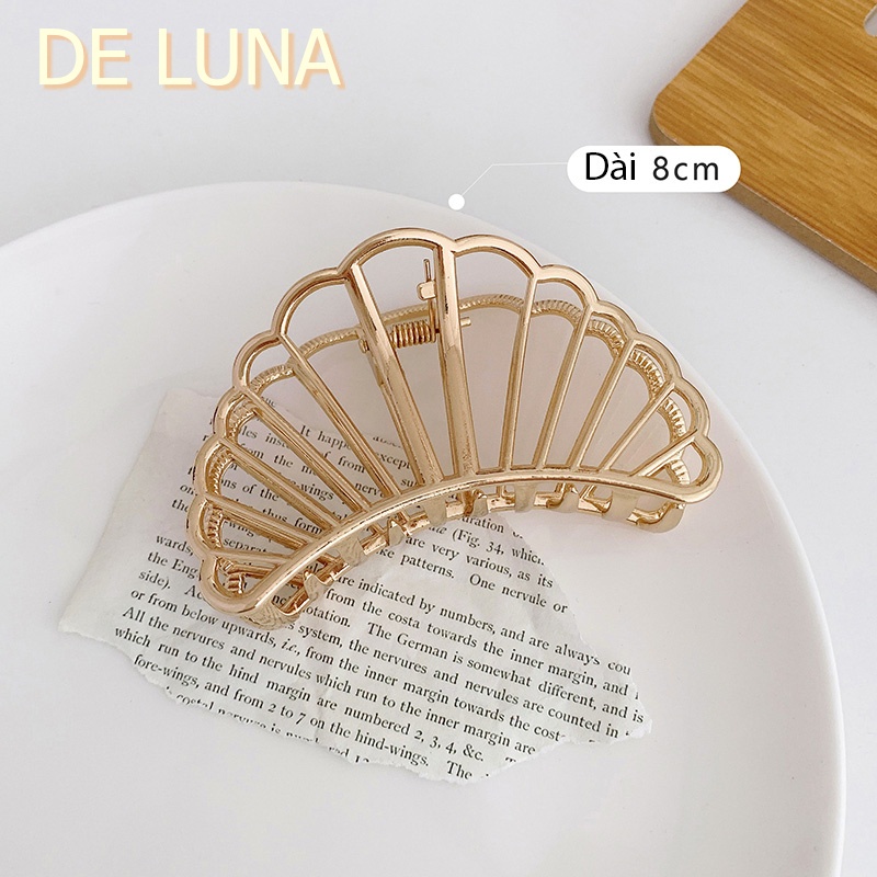 Kẹp tóc càng cua kim loại màu vàng gold nhiều kiểu dáng kích cỡ PKT4000