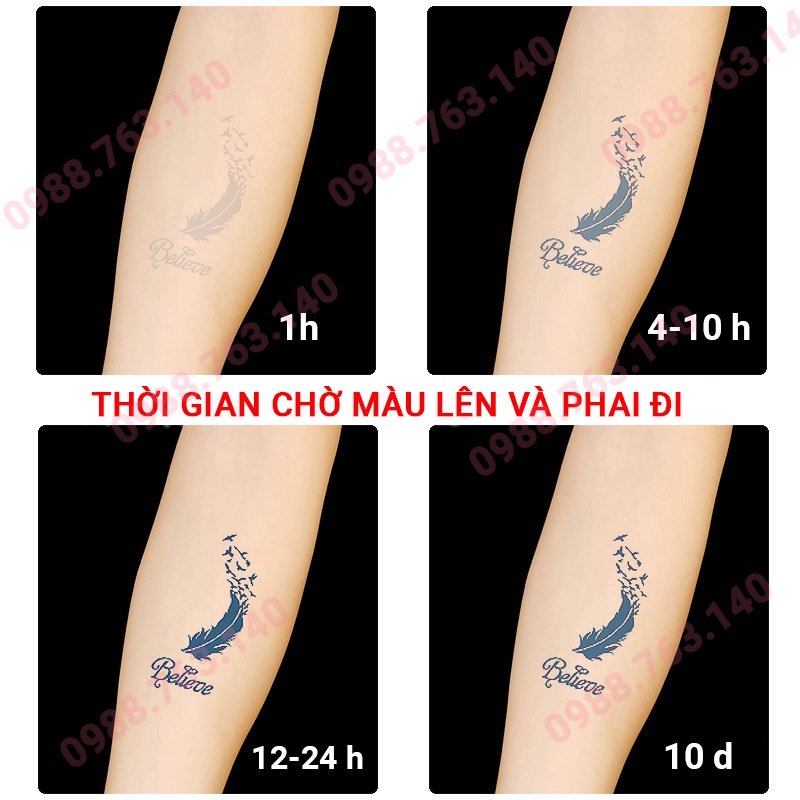 🦄 Hình xăm dán mini tạm thời 15 ngày, xăm giả đẹp &amp; ngầu y xăm thật, chống nước 100%