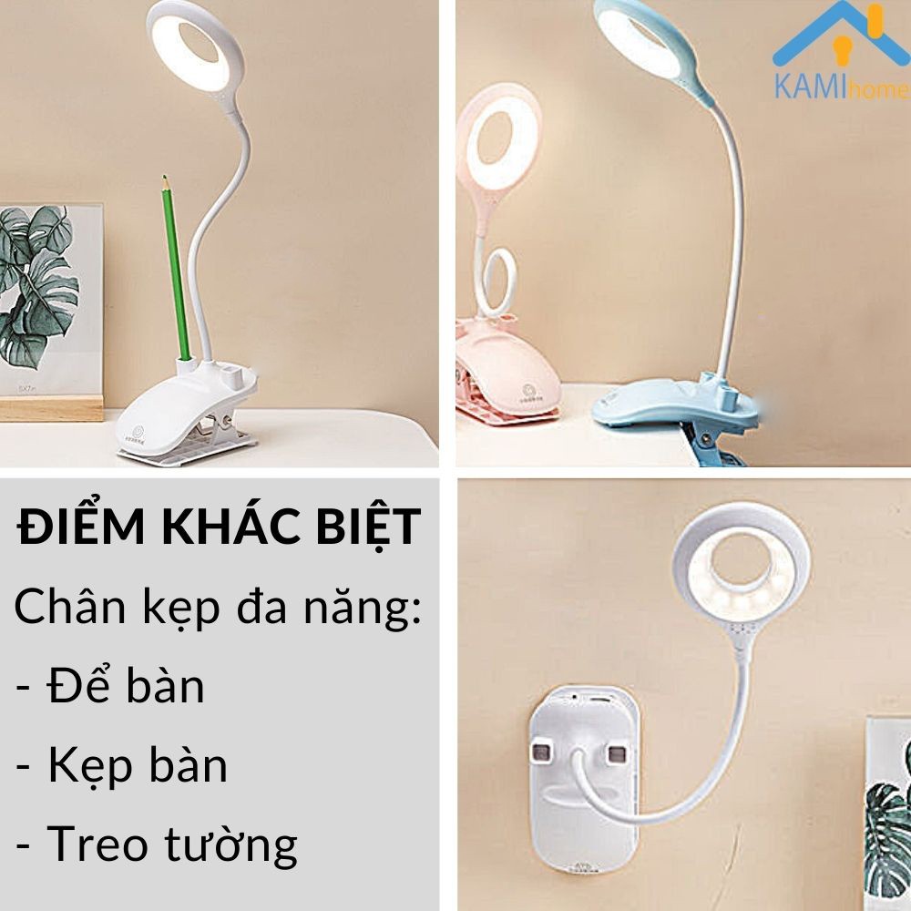 Đèn học kẹp bàn sạc tích điện chống cận thị cho trẻ em bóng led cảm ứng có Giá điện thoại mã 36023a