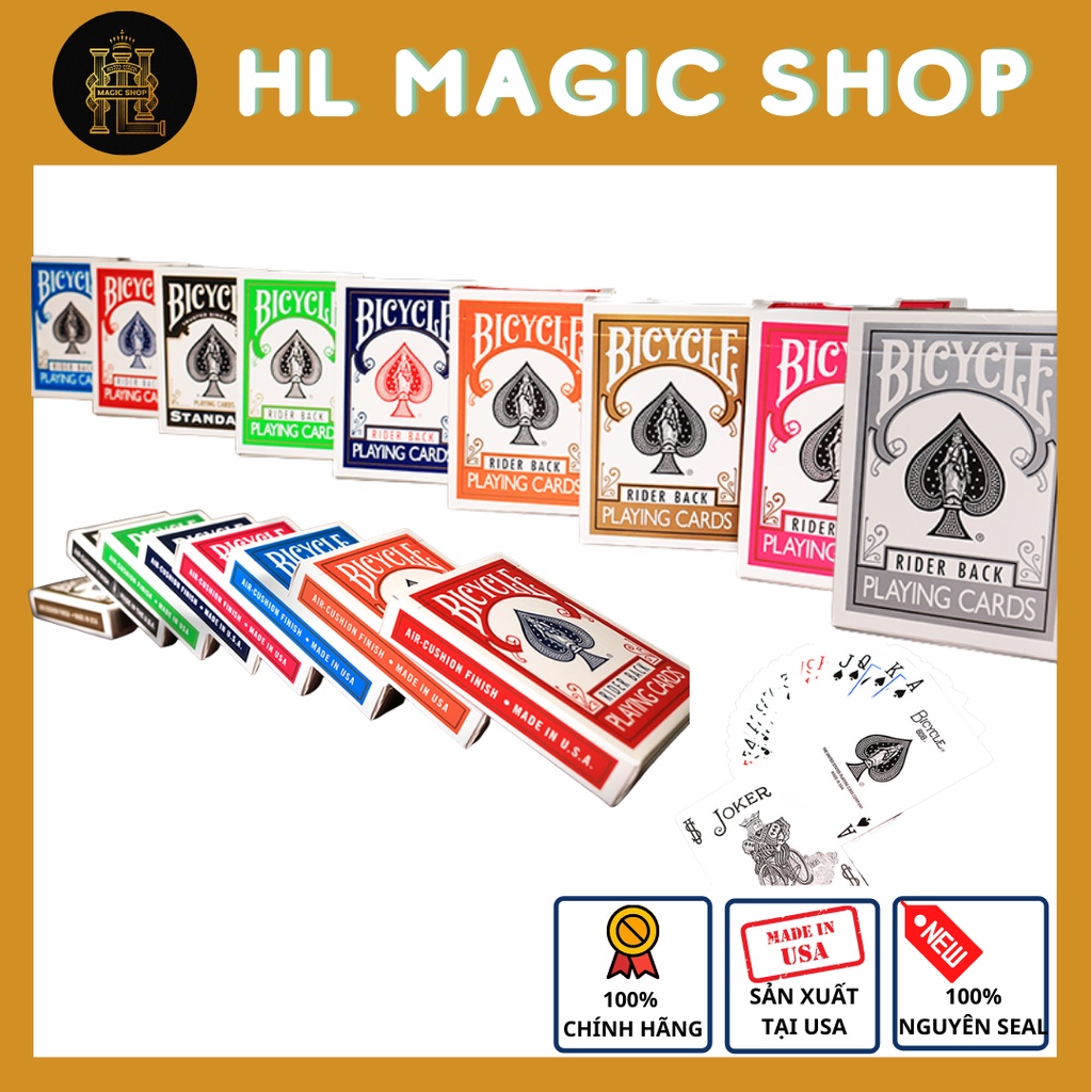 Bài Ảo Thuật Bicycle Rider - Bicycle Standard Playing Cards dùng chơi bài làm ảo thuật bài - hàng chính hãng [Hàng Mỹ]