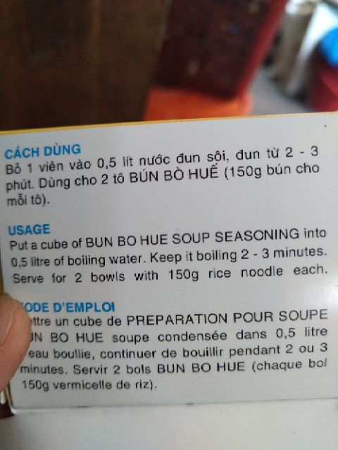 12 viên Gia vị nêm bún bò Huế Bảo Long