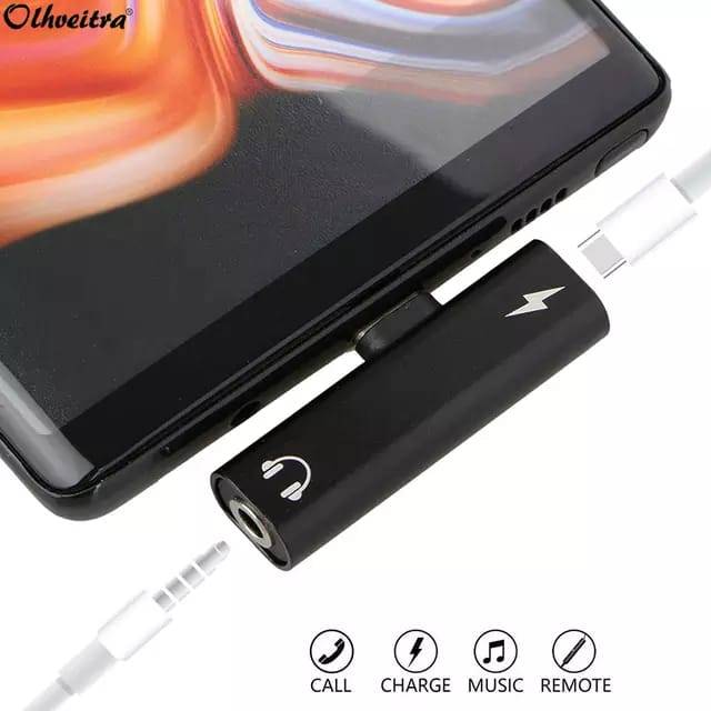 Đầu Chuyển Đổi 2 Trong 1 Từ Usb Type-c Sang 3.5mm Audio Aux & Charger Adapter