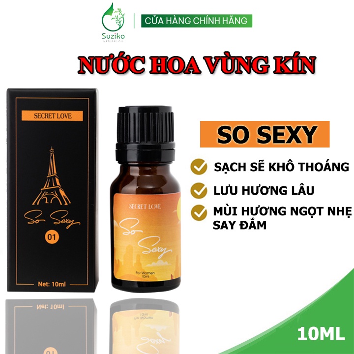 Nước hoa vùng kín SUZIKO so sexy cao cấp lưu hương 24h thơm lâu 10ml