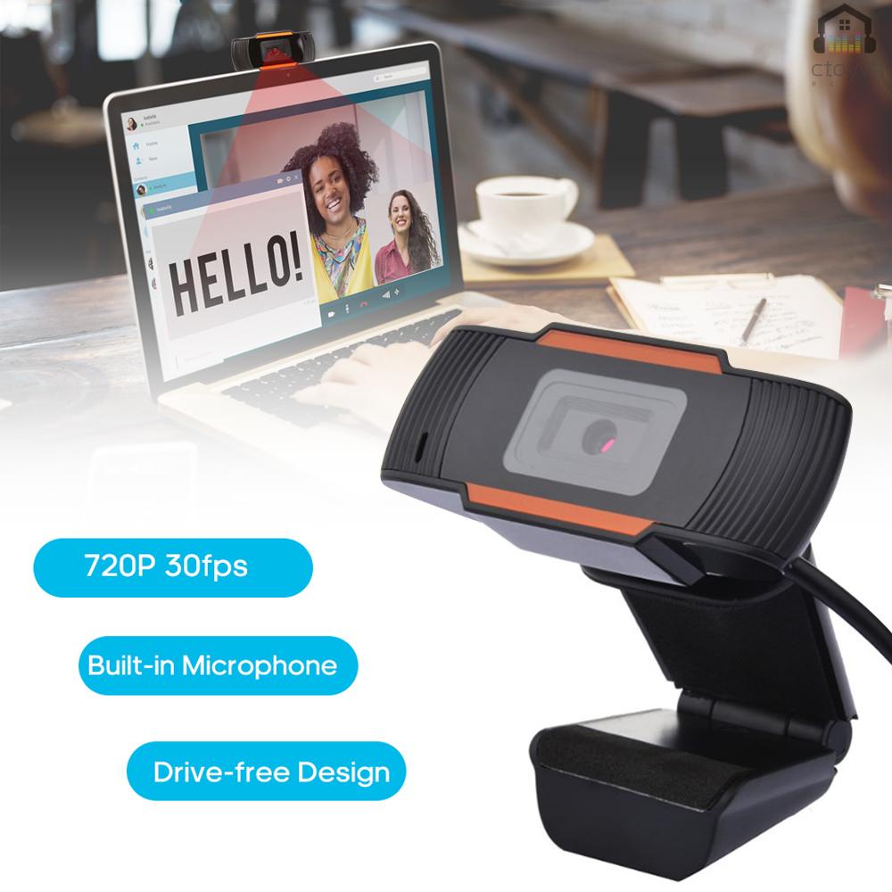 Webcam C3 720P cổng USB độ phân giải cao kèm micro hỗ trợ phát sóng trực tuyến | BigBuy360 - bigbuy360.vn