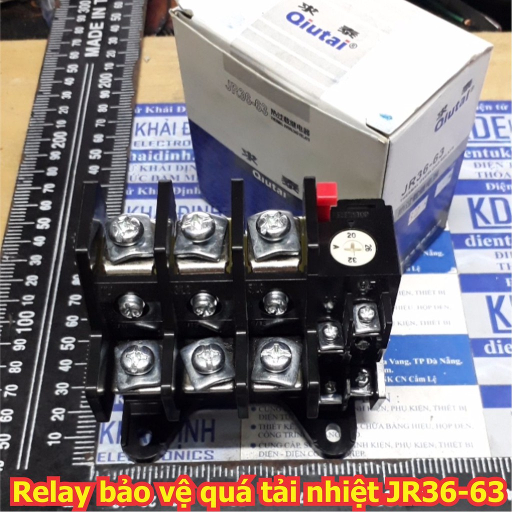 Relay Rơ le nhiệt bảo vệ động cơ quá tải nhiệt JR36-20 JR36-63 JR36-160 kde5337