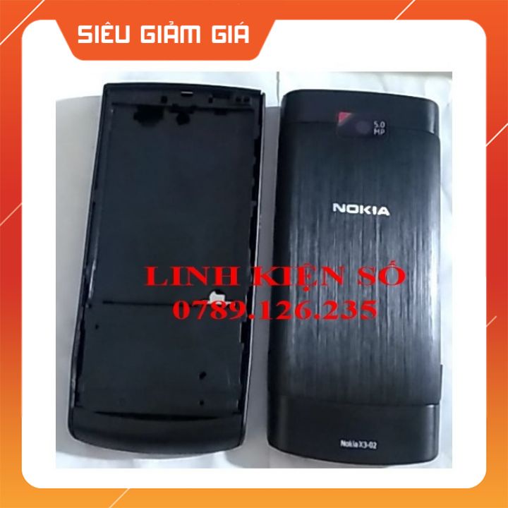 VỎ NOKIA X3 02 KHÔNG PHÍM MÀU ĐEN