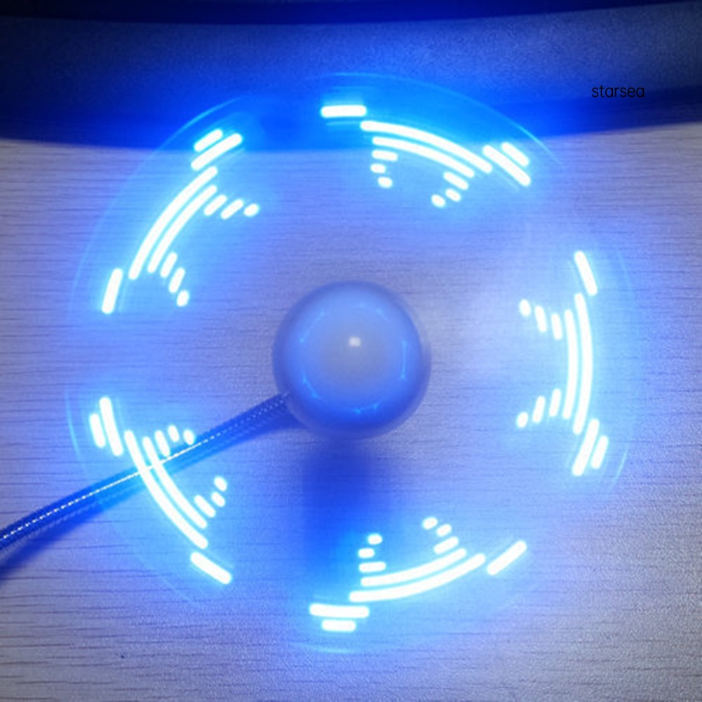 Quạt USB mini cầm tay hình đồng hồ có đèn Led nhỏ gọn phong cách