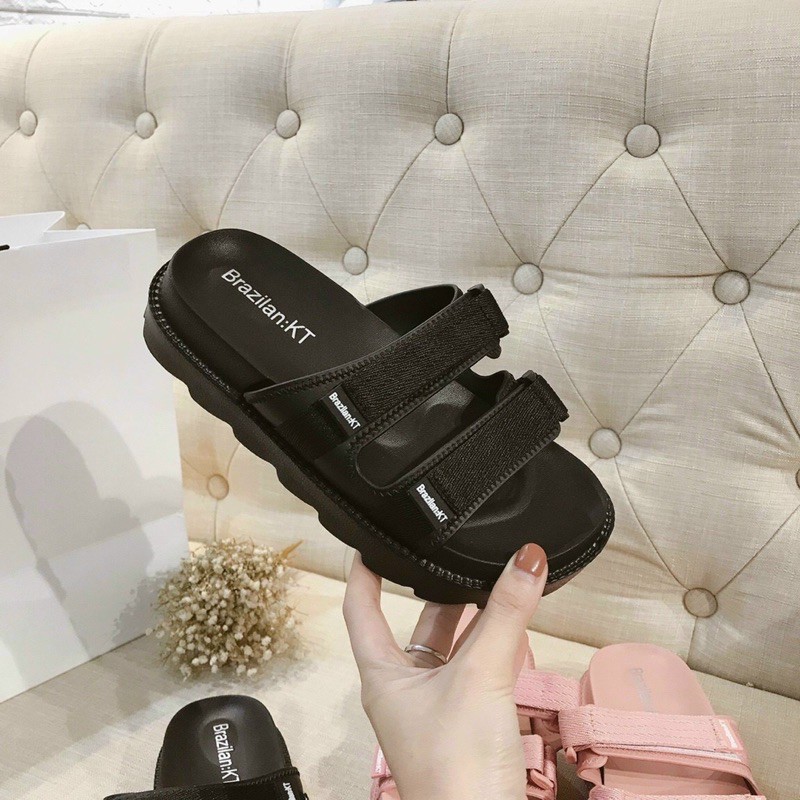 Dép đế bánh mì 2 quai cá tính tôn dáng