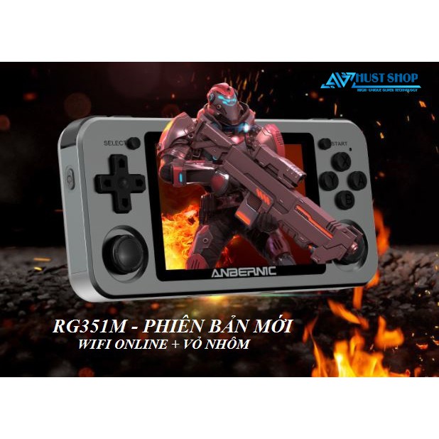 Máy Chơi Game RG351M Phiên Bản Nhôm Hỗ Trợ Hơn 20 Dòng Games PS1 PSP Tích Hợp Sẵn 5000+ Games