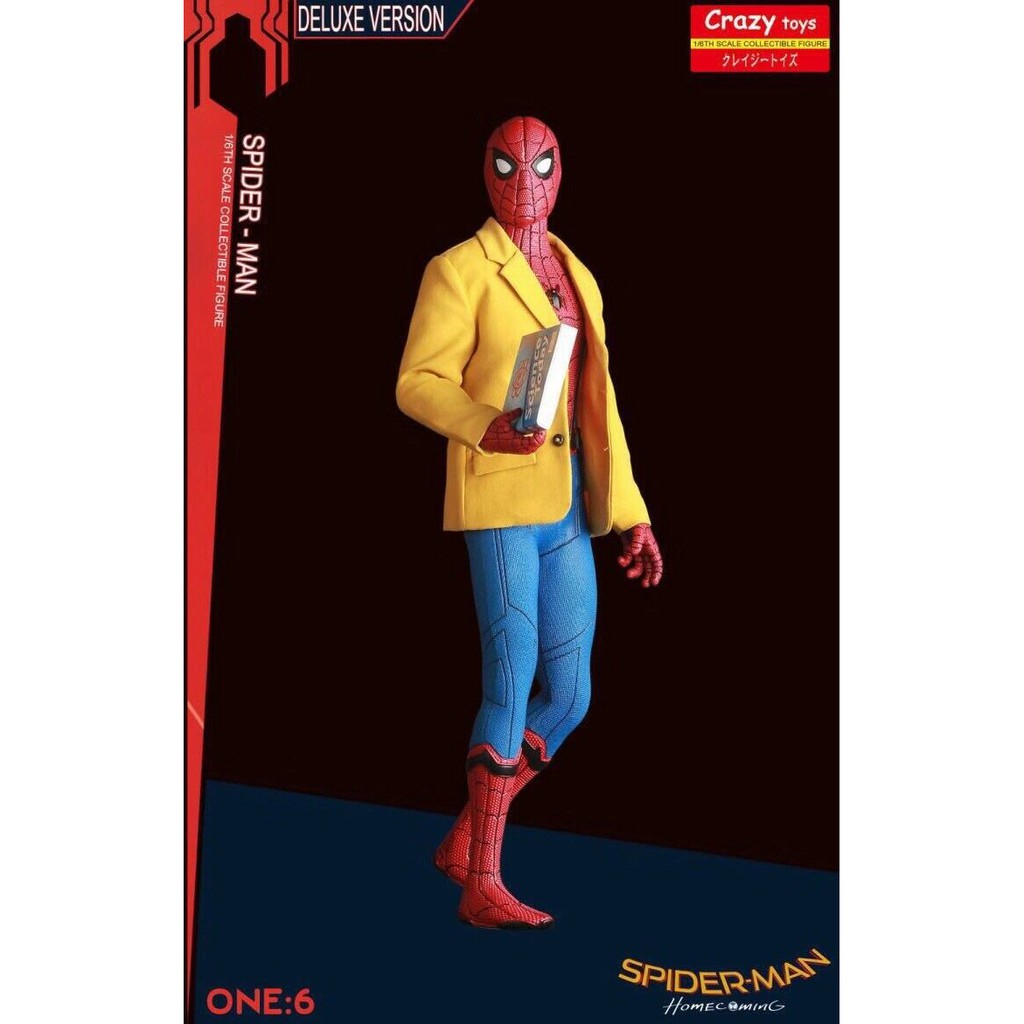 Mô hình Spider Man Deluxe Version Spider Man Homecoming Crazy Toys 30cm