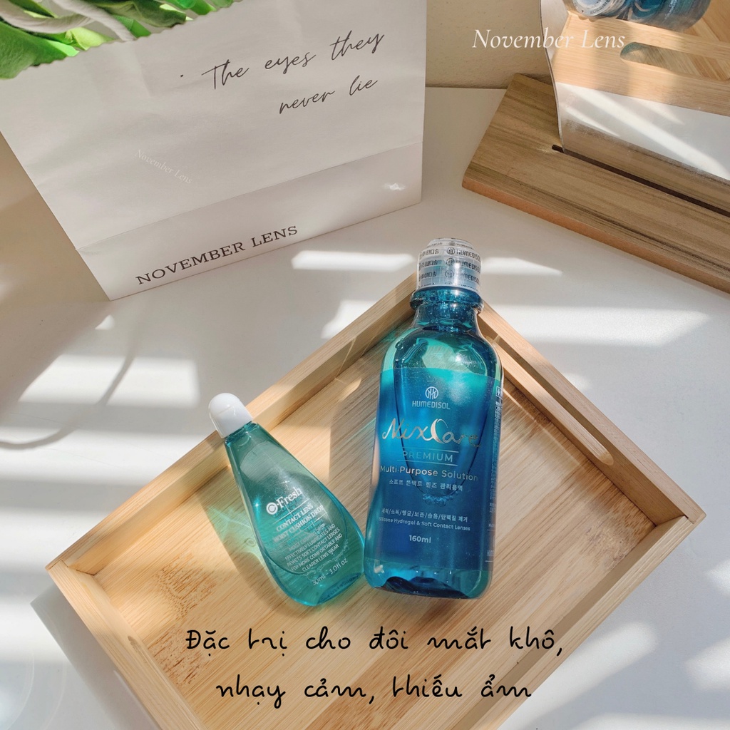 Set Nước Ngâm Và Nhỏ Mắt Cho Kính Áp Tròng Ofresh và Nix Care chính hãng OLENS