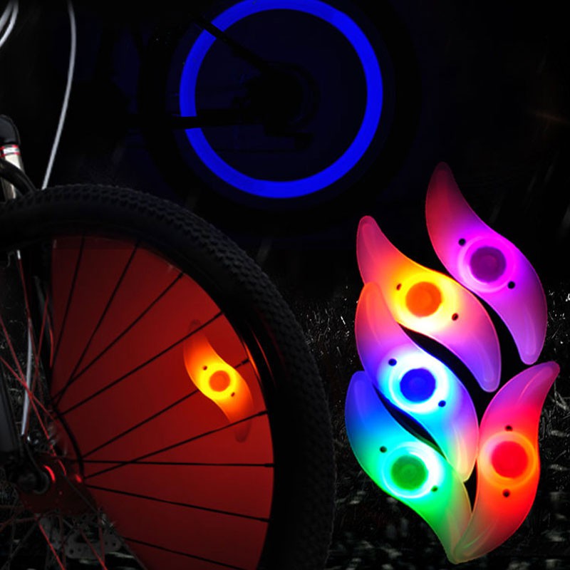 Bicycle Crescent Lamp Light Spoke Steel Wheel Safety Decorative Lamp